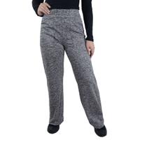 Calça Feminina Lado Avesso Tweed Wide Leg Cinza Mescla L124