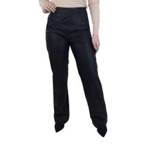 Calça Feminina Lado Avesso Wide Leg Preta - L12464 Calça Feminina Lado Avesso Wide Leg Preta - L12464