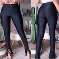 Calça feminina legging cirrê 3 zíperes