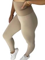 Calça Feminina Legging Modeladora C/ Fecho Cinta Elastico Z07