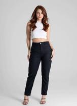 Calça Feminina Linho Mom Sawary Premium Original Cintura Alta Moda 280544