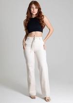Calça Feminina Linho Pantalona Sawary Premium Original Cintura Alta Moda 277463