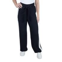 Calça Feminina Linzzi Wide Leg Bicolor Preta - 77895 Calça Feminina Linzzi Wide Leg Bicolor Preta - 77895