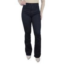 Calça Feminina Lunender Sarja Flare Preto - 20544 Calça Feminina Lunender Sarja Flare Preto - 20544