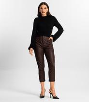 Calça Feminina material sintético Endless Marrom