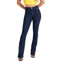 Calça Feminina Max Denim 001 5187 Boot Cut Cós Alto