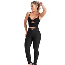 Calça Feminina Max Denim 019 5692 Cós Alto Up