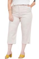 Calça Feminina Medi Plus Capri Confortável e Elegante