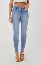 Calça feminina midi jeans azul claro