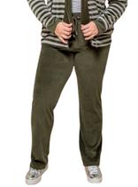 Calça Feminina Mirasul Plush Verde Oliva Plus Size Tam 46 Cintura Alta Calça Feminina Mirasul Plush Verde Oliva Plus Size Tam 46 Cintura Alta