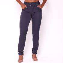Calça Feminina Modelo Skinny Tecido de Two Way Chumb Cintura Alta