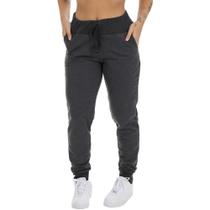 Calça Feminina Moletinho Cinza Fristyle Jogger Com Bolso Calça Feminina Moletinho Cinza Fristyle Jogger Com Bolso