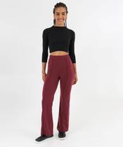 Calça Feminina Moletinho Flare Friso Marisa Vinho-27091