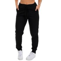 Calça Feminina Moletinho Preta Fristyle Jogger Com Bolso Calça Feminina Moletinho Preta Fristyle Jogger Com Bolso