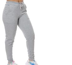 Calça Feminina Moletom Lisa Modelo Slim Punho