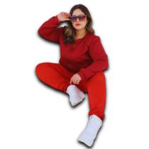Calça Feminina Moleton Forrado c/ Punho Detalhe Matelasse Plus Size Calça Feminina Moleton Forrado c/ Punho Detalhe Matelasse Plus Size