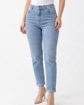 Calça Feminina Mom Fit Com Liocel E Elastano Barra Dobrada