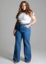 Calça Feminina Mom Plus Size Sawary Jeans