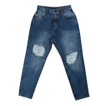 Calça Feminina Mom Sky Puidos Calça Feminina Mom Sky Puidos