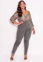 Calça Feminina Montaria Plus Size Com Zíper