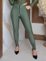 Calça Feminina Montaria Skinny 3 Zíperes Poliamida