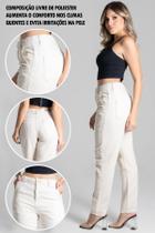 Calça Feminina Original Sawary Mom Reta Wide Leg Soltinha Alta Calça Feminina Original Sawary Mom Reta Wide Leg Soltinha Alta