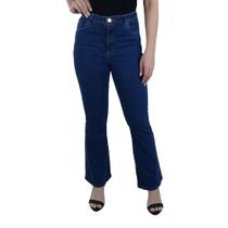 Calça Feminina Ouzzare Jeans Flare Azul Marinho - ZZ8061