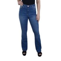 Calça Feminina Ouzzare Jeans Flare Azul Médio - ZZ8061