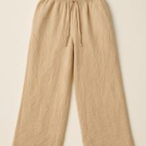 Calça Feminina Pantacourt Bege Estilo Linho Soltinha Elástico Cordão Leve Confortável Verão Casual C Calça Feminina Pantacourt Bege Estilo Linho Soltinha Elástico Cordão Leve Confortável Verão Casual C