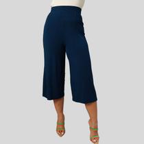 Calça Feminina Pantacourt Lisa Azul