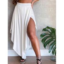 Calça Feminina Pantacourt Transpassada Cintura Alta Moda