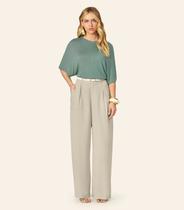 Calça Feminina Pantalona Alfaiataria Endless Bege Calça Feminina Pantalona Alfaiataria Endless Bege
