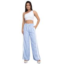 Calça Feminina Pantalona Alfaiataria Tendência Moda Confortável Estilosa Moderna Casual Gringa Listrada Cintura Alta