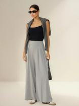 Calça Feminina Pantalona Cintura Alta em Viscolycra Tribo Livre