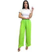 Calça Feminina Pantalona Cintura Com Friso Tendencia Moda