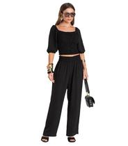 Calça Feminina Pantalona Dianna Preto