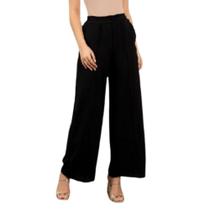 Calça Feminina Pantalona Duna Cintura Alta Elástico