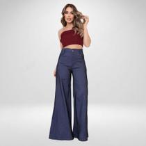 Calça Feminina Pantalona em Bengaline com Alta Elasticidade Calça Feminina Pantalona em Bengaline com Alta Elasticidade