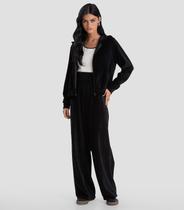 Calça Feminina Pantalona em Plush Dianna Preto