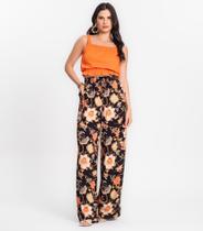 Calça Feminina Pantalona Em Viscose Modena Endless Preto Calça Feminina Pantalona Em Viscose Modena Endless Preto
