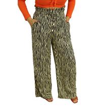 Calça Feminina Pantalona Estampa de Zebra MO 27.22.0014