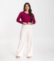 Calça Feminina Pantalona Infinita Cor Bege Calça Feminina Pantalona Infinita Cor Bege