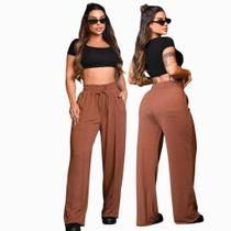 Calça Feminina Pantalona Lanzinha de Alta Qualidade Tamanho G Conforto e Estilo Calça Feminina Pantalona Lanzinha de Alta Qualidade Tamanho G Conforto e Estilo