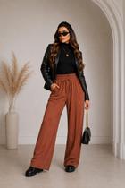 Calça Feminina Pantalona Lanzinha de Alta Qualidade Tamanho G Conforto e Estilo Calça Feminina Pantalona Lanzinha de Alta Qualidade Tamanho G Conforto e Estilo