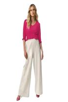 Calça Feminina Pantalona Moletinho Maquinetado Linho Rovitex Calça Feminina Pantalona Moletinho Maquinetado Linho Rovitex