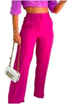 Calça Feminina Pantalona Tecido Duna Verão Top 2023