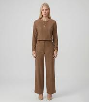Calça Feminina Pantalona Twill Lurex Endless Marrom Calça Feminina Pantalona Twill Lurex Endless Marrom