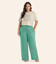 Calça Feminina Pantalona Viscose Secret Glam Verde Calça Feminina Pantalona Viscose Secret Glam Verde