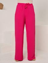 Calça Feminina Pantalona Wid Leg Cós Alto Confortavel Elegante