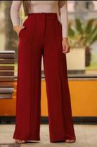 Calça Feminina Pantalona Wide Leg Duna com Botão Calça Feminina Pantalona Wide Leg Duna com Botão